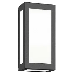Outdoor LED Wandleuchte AQUA RAIN, IP44, 12W 3000K 1200lm, Edelstahl / Opalglas, anthrazit