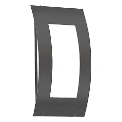 Außenwandleuchte AQUA QUADRAT, IP44, E27, Edelstahl / Opalglas, anthrazit