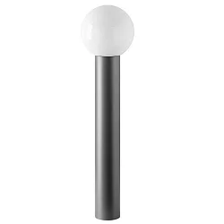 Outdoor Stehleuchte AQUA BALL, IP44, zylindrisch, 90cm, E27, Opalglas-Kugelschirm, Aluminium anthrazit