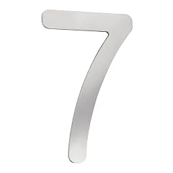 Hausnummer „ 7 “ , Höhe 16cm, Edelstahl, gebürstet