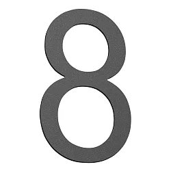 Hausnummer „ 8 “, Höhe 16cm, Edelstahl, anthrazit
