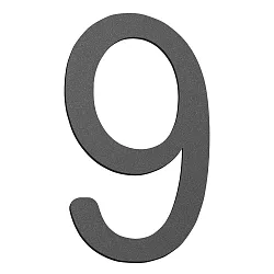 Hausnummer „ 9 “, Höhe 16cm, Edelstahl, anthrazit