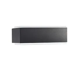 Outdoor LED wall luminaire, Up&Down, angular, IP65, 10W 3000K 800lm, anthracite