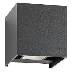 Outdoor LED wall luminaire, 2-side beam, adjustable beam angle, 12W 3000K