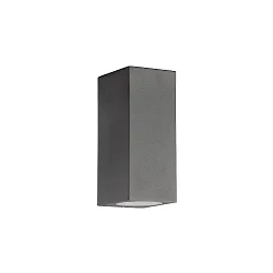Außenwand-Strahler, IP65, eckig, Up&Down, 2x GU10 max. 35W, anthrazit / Klarglas
