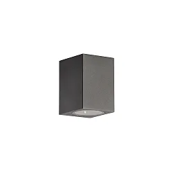 Außenwand-Strahler, IP65, eckig, Down, GU10 max. 35W, anthrazit / Klarglas