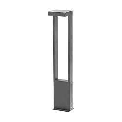 LED Outdoor Stehleuchte, IP65, Höhe 65cm, eckig, 10W 3000K 520lm, Aluminium / PC, anthrazit
