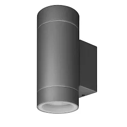 Fassaden-Strahler, IP65, Up&Down, 2x GU10 max. 35W, starr, anthrazit / Klarglas