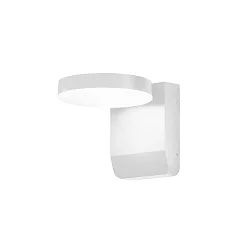 Outdoor LED Wandleuchte, IP54, 20W 3000-6000K (CCT Switch) 1434lm, Kopf 355° schwenkbar, Aluminium / PC-Diffusor, weiß