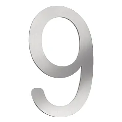 Hausnummer „ 9 “, Höhe 16cm, Edelstahl