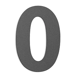 Hausnummer „ 0 “, Höhe 25cm, Edelstahl