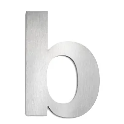 Hausnummer „ b “, Höhe 25cm, Edelstahl, gebürstet