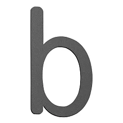 Hausnummer „ b “, Höhe 16cm, Edelstahl, anthrazit