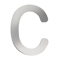 Hausnummer „ c “, Höhe 16cm, Edelstahl