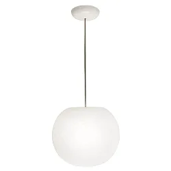 Pendelleuchte ACAI, Ø26cm, 1-flammig, E27, IP20, opalweiß matt, Pendel weiß matt