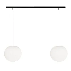 pendant luminaire ACAI 26 2 flames E27 IP20, mat, opal white dimmable