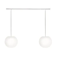 pendant luminaire ACAI 26 2 flames E27 IP20, mat, opal white dimmable