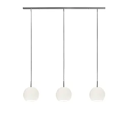 Pendelleuchte BALL, IP20, 3-flammig, 100cm, 3x E27, opal weiß-matt