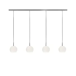 Pendelleuchte BALL S, IP20, 4-flammig, 150cm, 4x E27, opal weiß-matt
