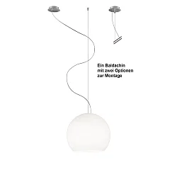 Pendelleuchte BALL, IP20, 1-flammig, E27, opal weiß-matt, Ø 32cm