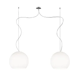 Pendelleuchte BALL, IP20, 2-flammig, 2x E27, opal weiß-matt, Ø 32cm