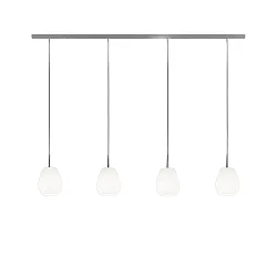 Pendant luminaire BAGAN, 4x E27, IP20, opal white matt