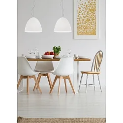 Pendelleuchte BELL, 2-flammig, 2x E27, IP20, Ø 21cm, weiß-matt