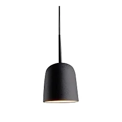 Pendelleuchte CLAVIO S, IP20, 1-flammig, Ø 12cm, E27, Lava anthrazit / Alu gebürstet