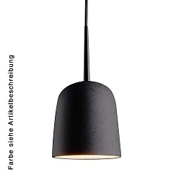 Pendant luminaire CLAVIO S, E27, IP20, Lava anthracite / black matt