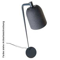 Lava-Keramik-Stehleuchte CLAVIO, E27, IP20, anthrazit, mit Dimmer