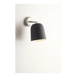 Wall luminaire CLAVIO, E27, IP20, Lava anthracite