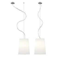 Pendelleuchte MESA LONG, 26 cm, 1-flammig, E27, dimmbar, opalweiß matt