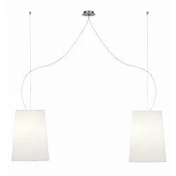 Pendelleuchte MESA LONG, 26 cm, 2-flammig, E27, dimmbar, opalweiß matt