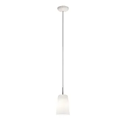 pendant luminaire MESA 1 flame E27 IP20, mat, opal white dimmable