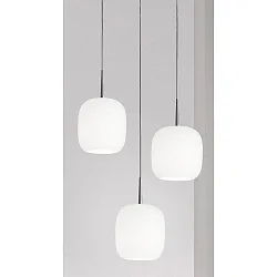 Pendant luminaire MUREA, E27, IP20, opal white matt