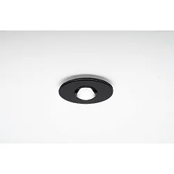 LED Deckenleuchte TET, mit Linse, Ø 14.5cm, Aufbau / Einbau, 10W 2700K 890lm, dimmbar, Glas schwarz / Armatur schwarz