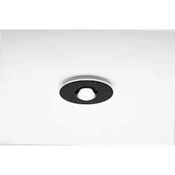 LED Deckenleuchte TET, mit Linse, Ø 14.5cm, Aufbau / Einbau, 10W 2700K 890lm, dimmbar, Glas schwarz / Armatur weiß