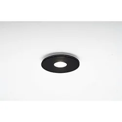 LED Deckenleuchte TET, ohne Linse, Ø 14.5cm, Aufbau / Einbau, 10W 2700K 890lm, dimmbar, Glas schwarz / Armatur schwarz