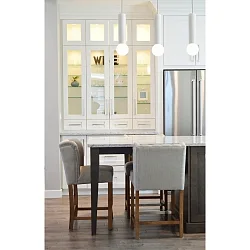 pendant luminaire TUBUS 24 3 flames E27 IP20, white matt dimmable
