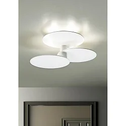 Deckenleuchte TREVO, 6x LED, 36W, 4800lm, 2700K, dimmbar, Armatur: Aluminium, weiß
