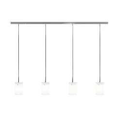 Pendant luminaire TUBE XL, 4x E27, IP20, opal white matt