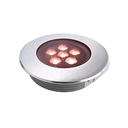 Outdoor LED Boden-Einbaustrahler FLAT 150 RGB, IP67 IK08, 24V DC (exkl. BG), 17W RGB 510lm 1120cd 30°, WEIPU 4-Pol, dimmbar