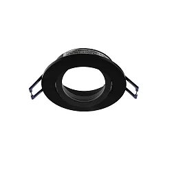 ceiling recessed luminaire SAMSOLA round, swivelling GU10 / GU5.3, black matt dimmable