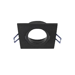 ceiling recessed luminaire SAMSOLA square, swivelling GU10 / GU5.3, black matt dimmable