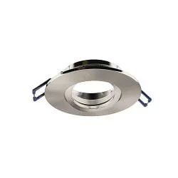 recessed spotlight SAMSOLA MAX round, swivelling IP20, silver brushed dimmable