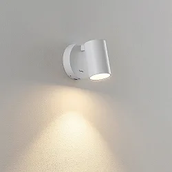reading lamp CAN TILT ROUND USB round, with switch, with USB charging function, cardanic swivelling GU10 IP20, white