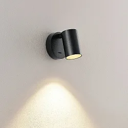 reading lamp CAN TILT ROUND USB round, with switch, with USB charging function, cardanic swivelling GU10 IP20, black