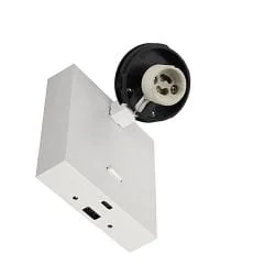Leseleuchte CAN TILT SQUARE USB BASE MIX‘N MATCH 1/3, IP20, eckige Basis mit USB A+C Port + Schalter, GU10, ohne Schirm, weiß