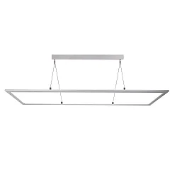 pendant luminaire LED PANEL square IP40, white aluminum dimmable