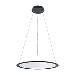 LED Pendelleuchte / LED Panel, rund, 50W, 3000/3500/4000K, dimmbar, schwarz/transparent